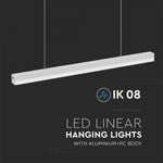 120 cm_40 W (4,300 lm) LED Linear Pendant Light, V-TAC, IP20, Cool White Light 6,500 K