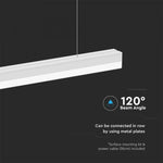 120 cm_40 W (4,300 lm) LED Linear Pendant Light, V-TAC, IP20, Cool White Light 6,500 K