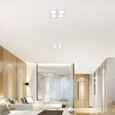 GU10 infälld ram/armatur för 4 glödlampor, kvadratisk form, justerbar ljusriktning, 175X175x31mm, infälld. storlek 165x160mm, vit, V-TAC