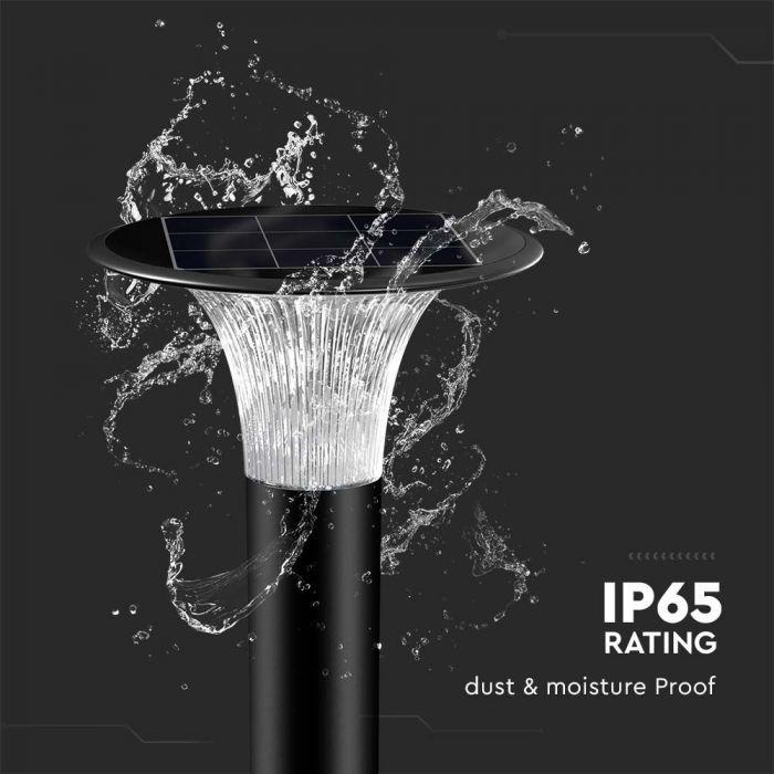 15W(2200Lm) 84 LED uz virsmas montējams saules gaismeklis, V-TAC, IP65,  3.2V LifePO4 6000mAh Battery, 6000K+4000K