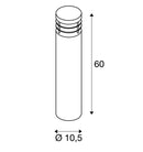 MAX 20W E27 VAP SLIM 60 pinnapealne LED-valgusti, teras, IP44