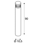 MAX 20W E27 VAP SLIM 90 pinnapealne LED-valgusti, teras, IP44