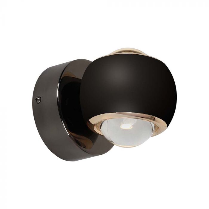10W(950Lm) LED wall light, IP20, V-TAC, black, warm white light 3000K