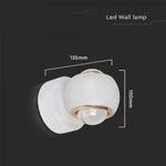 10W(950Lm) LED wall light, IP20, V-TAC, white, warm white light 3000K