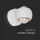 10W(950Lm) LED sienas gaismeklis, IP20, V-TAC, balts, silti balta gaisma 3000K