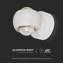 10W(950Lm) LED sienas gaismeklis, IP20, V-TAC, balts, silti balta gaisma 3000K