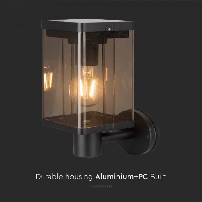 2.5W(150Lm) LED solārais sienas un fasādes gaismeklis ar E27 spuldzi, IP54, silti balta gaisma 3000K