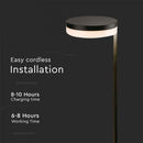 2W(120Lm) LED Solar Light, IP54, V-TAC, black, warm white light 3000K