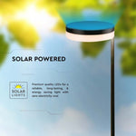2W(120Lm) LED-solarmatur, IP54, V-TAC, svart, varmvitt ljus 3000K