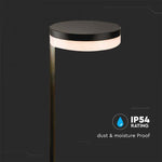 2W(120Lm) LED-solarmatur, IP54, V-TAC, svart, varmvitt ljus 3000K