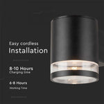 0.55W(70Lm) LED solārais fasādes gaismeklis, IP44, V-TAC, melns,  121x90x112.5mm, silti balta gaisma 3000K