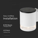 0.55W(70Lm) LED solar front luminaire, IP54, V-TAC, white, 121x90x112.5mm, warm white light 3000K