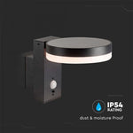 5.5W(220Lm) LED solārais sienas un fasādes gaismeklis ar PIR sensoru, IP54, silti balta gaisma 3000K