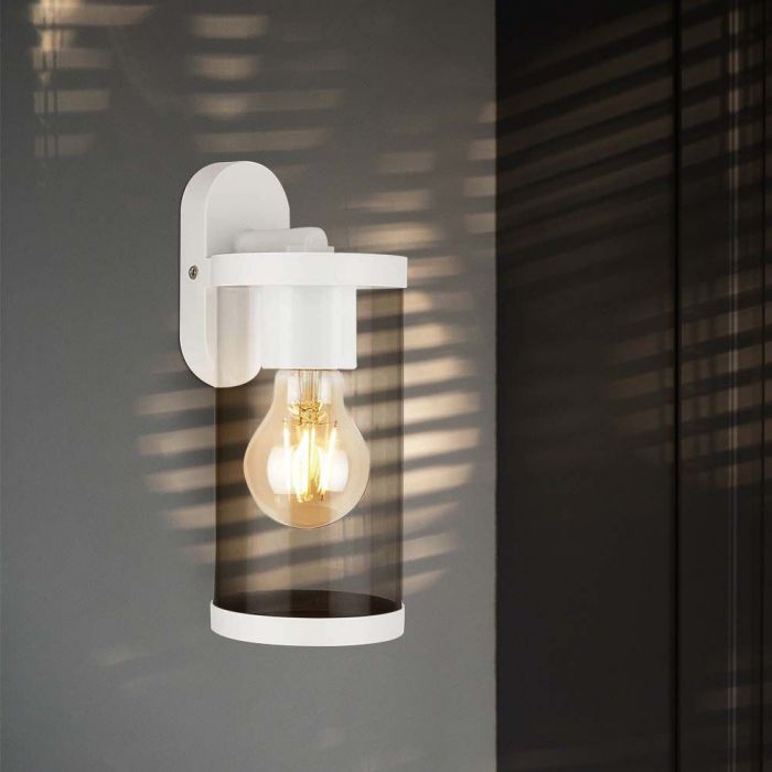 V-TAC Fasādes lampas karkass ar 1xE27 LED spuldzi (spuldze nav iekļauta), balts, IP44