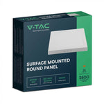 24W(2640Lm) LED  virsapmetuma panelis, V-TAC, IP20, kvadrāta, balts, neitrāli balta gaisma 4000K SQ, komplektā barošanas bloks