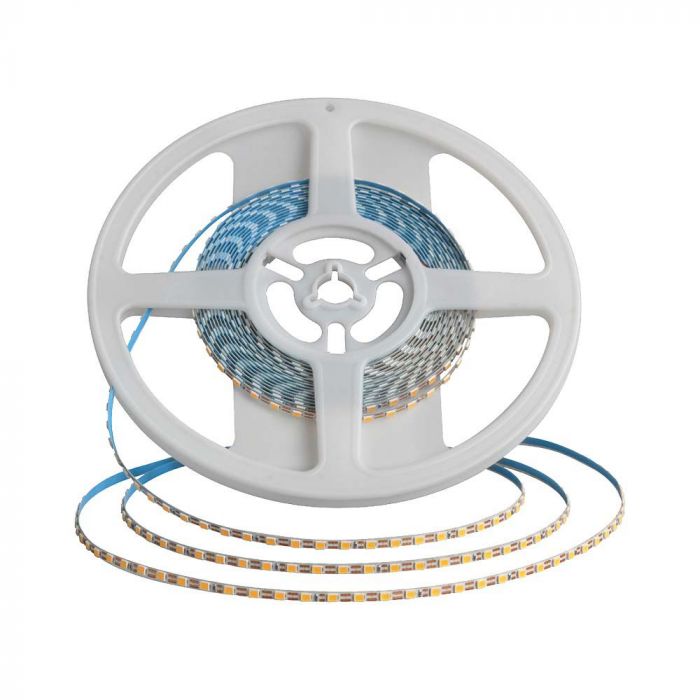 Pris för 1m_8W 800Lm/m 24V 120 LED SMD band, 3mm, V-TAC, IP20 vattentät, varmvitt ljus 3000K