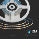 Цена на 1m_8W 800Lm/m 24V 120 LED SMD strip 3mm, V-TAC, IP20 waterproof, нейтральный белый свет 4000K