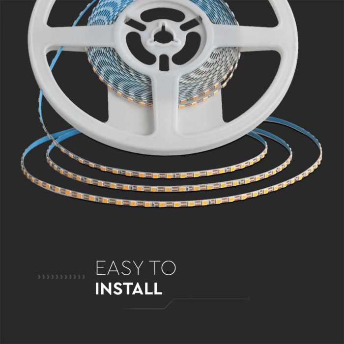 Цена на 1m_8W 800Lm/m 24V 120 LED SMD strip 3mm, V-TAC, IP20 waterproof, нейтральный белый свет 4000K