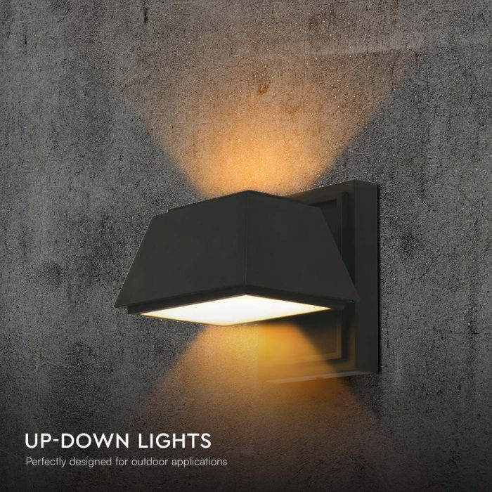 15W(1950Lm) LED fasādes gaismeklis, V-TAC, IP20, melns, neitrāli balta gaisma 4000K