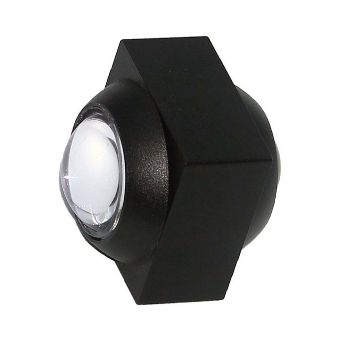2W(200Lm) COB LED fassaadivalgusti, V-TAC, IP54, must, neutraalne valge 4000K