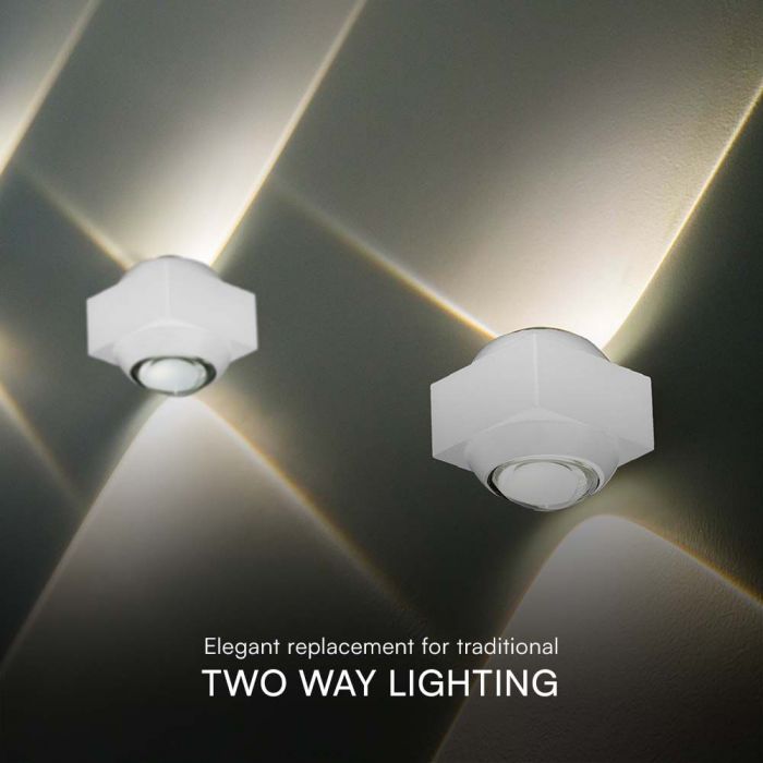 2W(200Lm) COB LED Fasādes gaismeklis, V-TAC, IP54, balts, neitrāli balta gaisma 4000K
