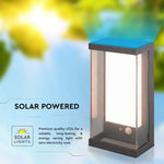 Фасадный светодиодный светильник 1W(95Lm) с датчиком PIR, V-TAC, IP65, темно-серый, теплый белый свет 3000K