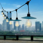 V-TAC LED Solar String Light, IP44, 15gb 50Lm лампочек Filament ST64 теплый белый 3000K, 3.7V, 2400mAh литиевый аккумулятор, 1.75W панель, длина 1560mm