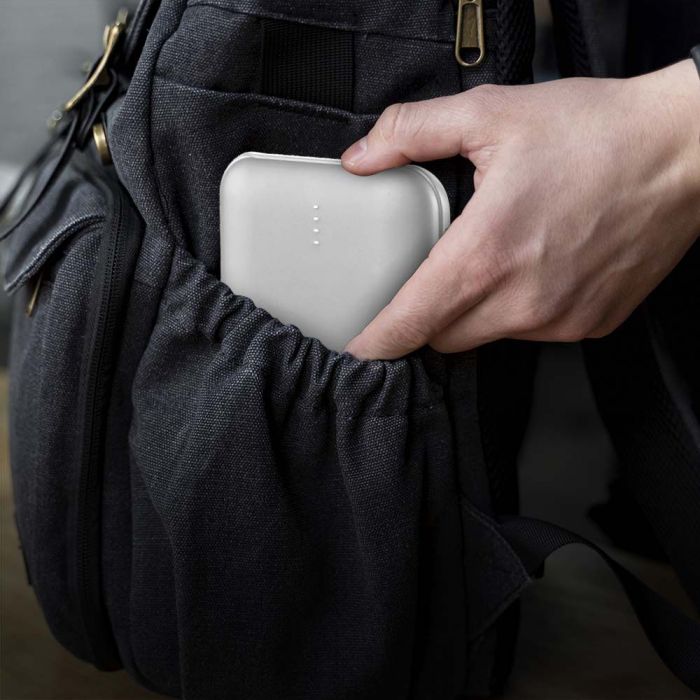10 Вт 5 В, Li-Pol, 10000 мАч Power Bank, кабель USB Type-C, серый