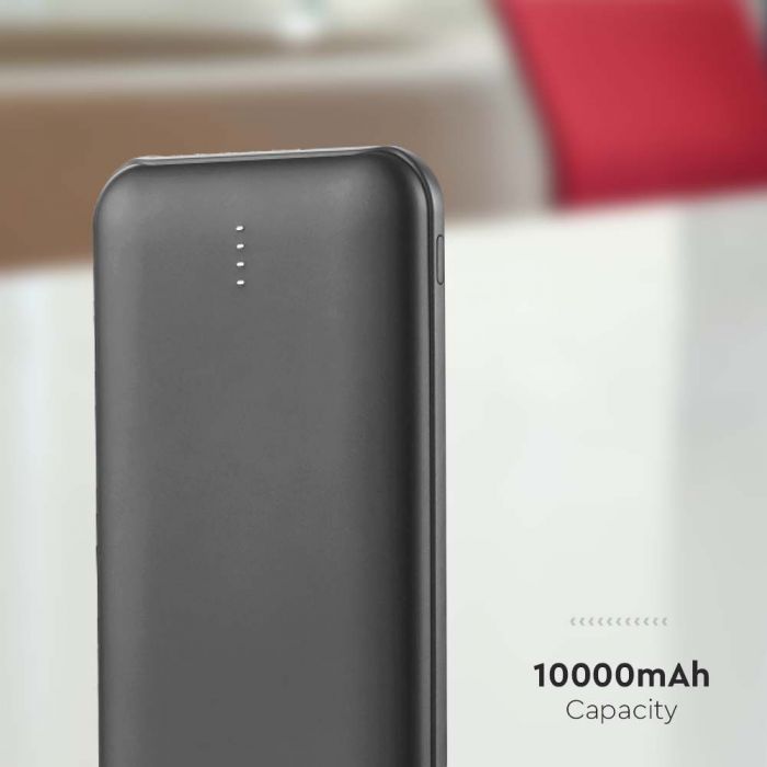 10 Вт 5 В, Li-Pol, 10000 мАч Power Bank, кабель USB c 30 см, черный