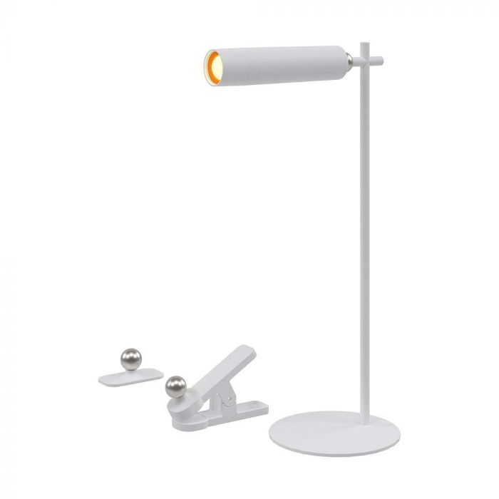 3W(300Lm) LED bords-/väggmagnetarmatur, V-TAC, IP20, vit, neutralvit 4000K