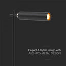 3W(300Lm) LED table/wall magnetic lamp, V-TAC, IP20, black, neutral white light 4000K