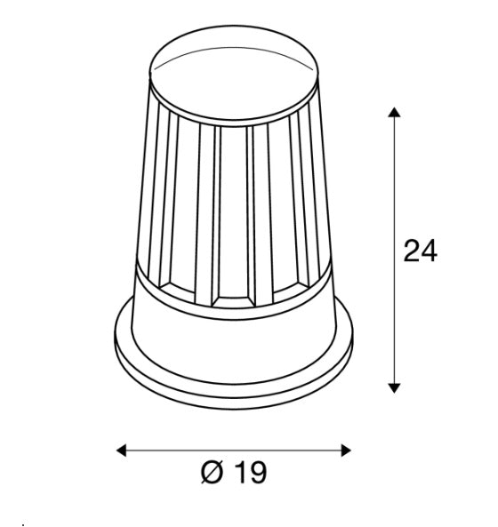 MAX 100W E27 CONE uz virsmas montējams LED gaismeklis,  antracīts,  IP54, IK05