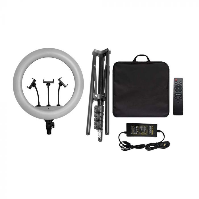 55W(6000Lm) LED selfie ring with mount for 3 smartphones, 18INCH, IP20, 540x440x70mm, 3IN1