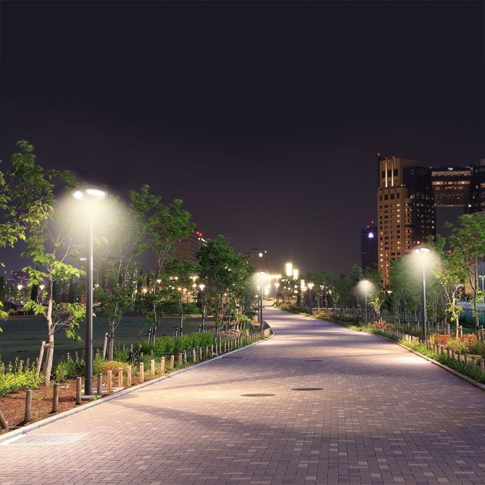 120W(9800Lm) LED dārza gaismeklis, V-TAC, IP65, neitrāli balta gaisma 4000K