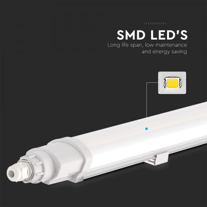 36W(3900Lm) 120cm LED linear luminaire, V-TAC, IP65, neutral white 4000K