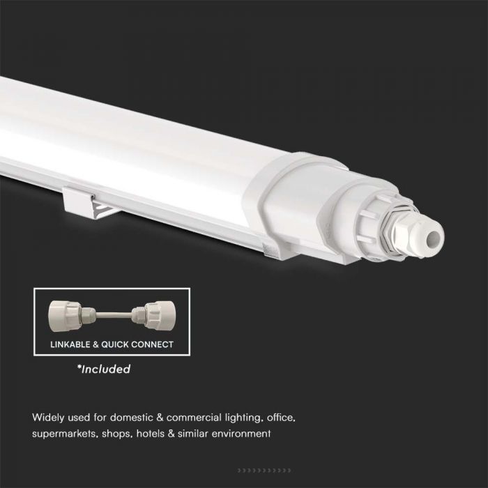 18W(1900Lm) 60cm LED linjär armatur, V-TAC, IP65, neutralvit 4000K