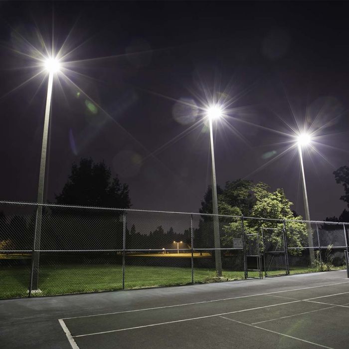 500W(67500Lm) LED SMD-CREE prožektors, 135Lm/W, V-TAC, IP65, melns korpuss ar pelēku stiklu, neitrāli balta gaisma 4000K