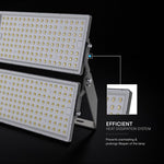 500W(67500Lm) LED SMD-CREE prožektors, 135Lm/W, V-TAC, IP65, melns korpuss ar pelēku stiklu, neitrāli balta gaisma 4000K