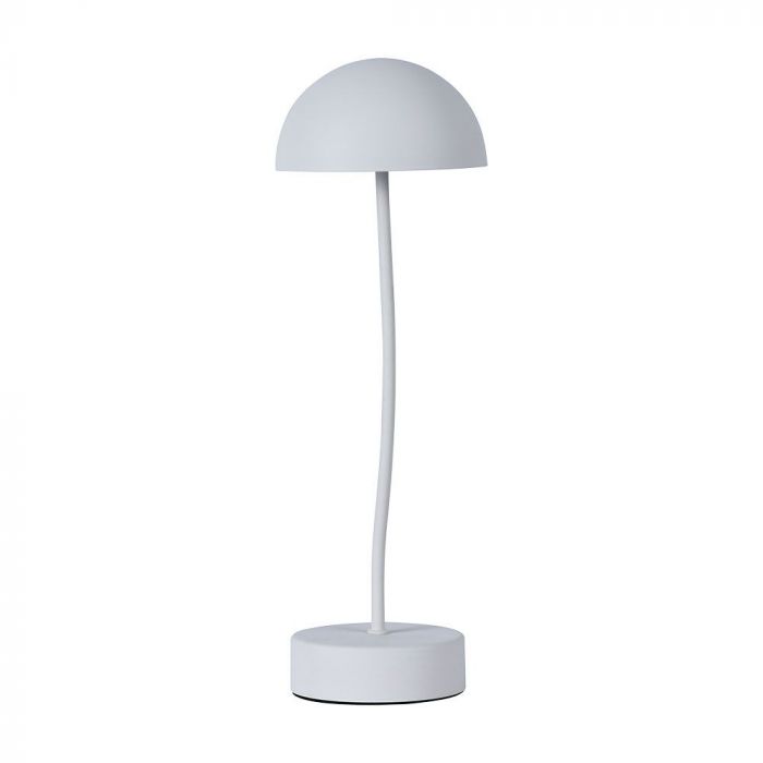 3W(100Lm) LED-bordslampa, V-TAC, IP20, vit, dimbar, 5V 1A, 120x360mm, varmvitt ljus 3000K