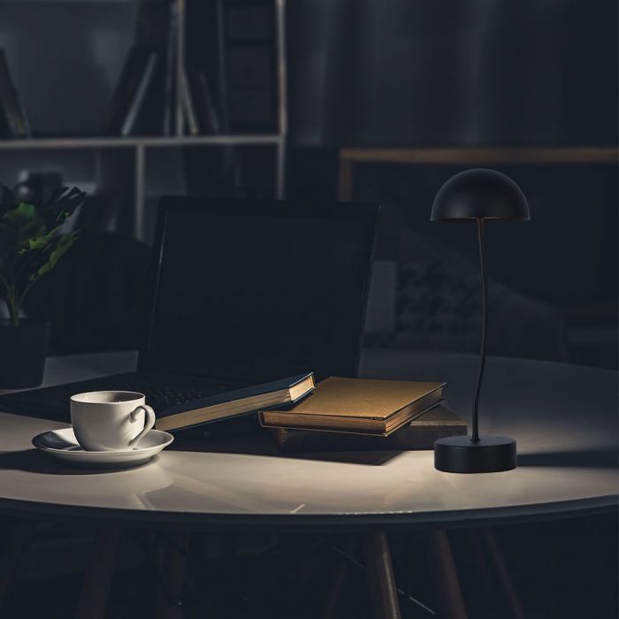 3W(100Lm) LED table lamp, V-TAC, IP20, black, dimmable, 5V 1A, 120x360mm, warm white light 3000K