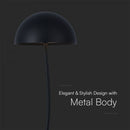 3W(100Lm) LED table lamp, V-TAC, IP20, black, dimmable, 5V 1A, 120x360mm, warm white light 3000K