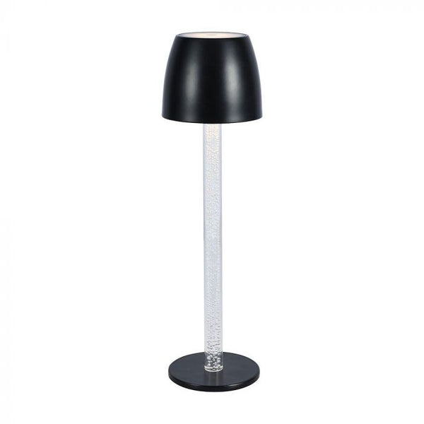 3W(310Lm) LED galda lampa, V-TAC, IP20,  DC:5V, 1A, dimmējama, melna, silti balta gaisma 3000K