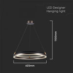 30W(3600Lm) LED dizaina gaismeklis, IP20, V-TAC,  625x1100mm, silti balta gaisma 3000K