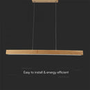 12W(1440Lm) LED design luminaire, IP20, V-TAC, wood, 800x1110mm, neutral white 4000K