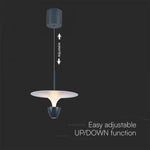 9W(1000Lm) LED disainvalgusti, IP20, V-TAC, valge/hall, 300x1370, soe valge valgus 3000K