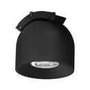 48V 12W(800Lm) rund armatur med magnetiskt tyg, svart finish, V-TAC, varmvitt ljus 3000K