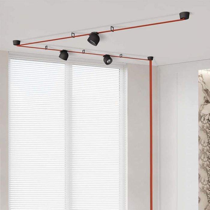 48V 12W(800Lm) rund armatur med magnetiskt tyg, svart finish, V-TAC, varmvitt ljus 3000K