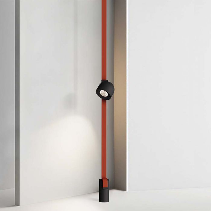 48V 12W(800Lm) rund armatur med magnetiskt tyg, svart finish, V-TAC, varmvitt ljus 3000K