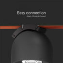 48V 12W(800Lm) rund armatur med magnetiskt tyg, svart finish, V-TAC, varmvitt ljus 3000K