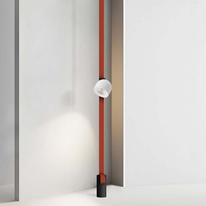 48V 12W(900Lm) rund armatur med magnetiskt tyg, vit finish, V-TAC, varmvitt ljus 3000K